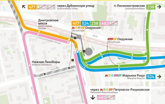 Автобусы 677к и 82 заменят на другие, с конечной у метро «Окружная»
